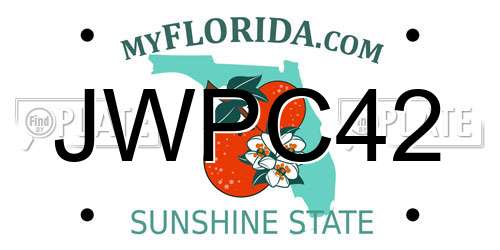 JWPC42 Florida License Plate