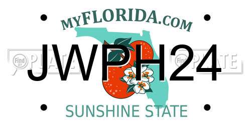 JWPH24 Florida License Plate
