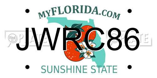 JWRC86 Florida License Plate