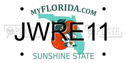 JWRE11 Florida License Plate