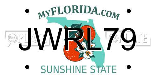 JWRL79 Florida License Plate