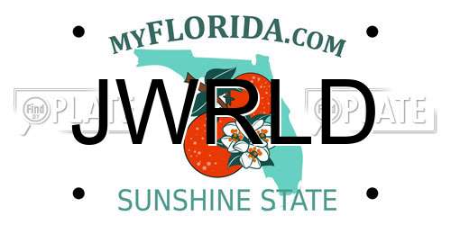 JWRLD Florida License Plate