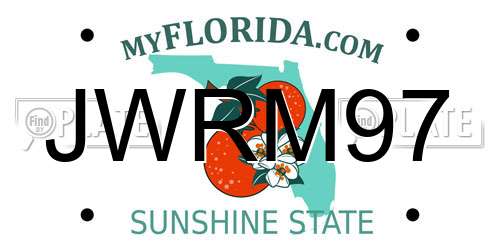 JWRM97 Florida License Plate