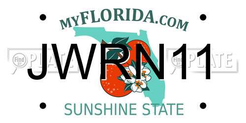 JWRN11 Florida License Plate