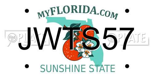 JWTS57 Florida License Plate