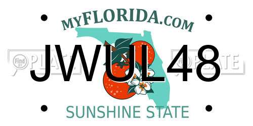 JWUL48 Florida License Plate