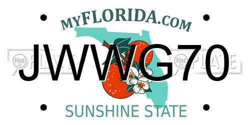 JWWG70 Florida License Plate