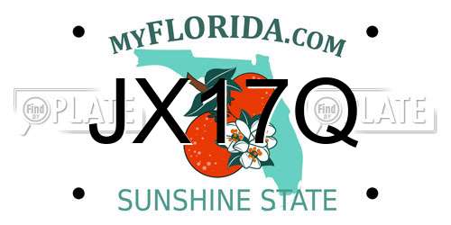 JX17Q Florida License Plate