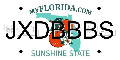 JXDBBBS Florida License Plate