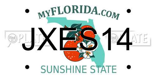 JXES14 Florida License Plate