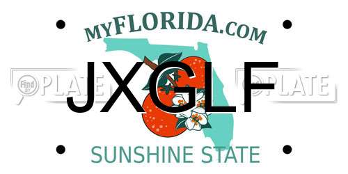 JXGLF Florida License Plate