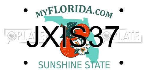 JXIS37 Florida License Plate
