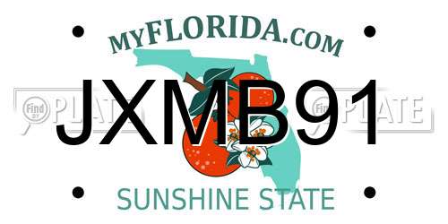 JXMB91 Florida License Plate
