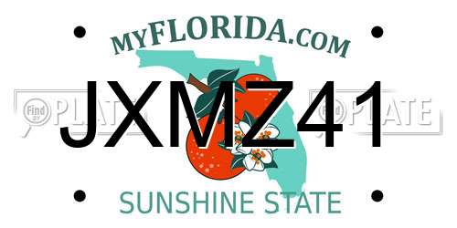 JXMZ41 Florida License Plate