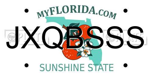 JXQBSSS Florida License Plate