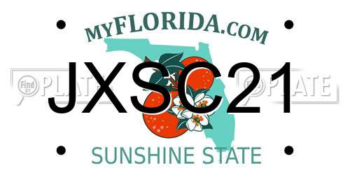 JXSC21 Florida License Plate
