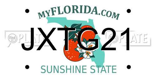 JXTG21 Florida License Plate