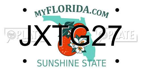 JXTG27 Florida License Plate