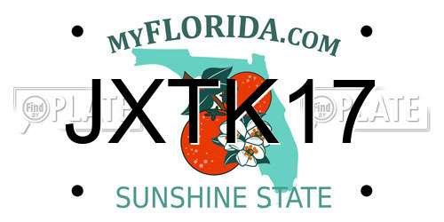 JXTK17 Florida License Plate