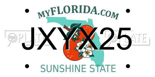 JXYX25 Florida License Plate