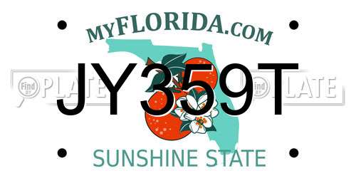 JY359T Florida License Plate