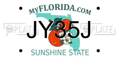 JY35J Florida License Plate