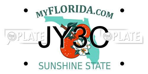 JY3C Florida License Plate