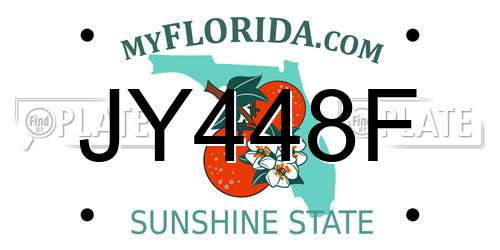 JY448F license plate in FL state