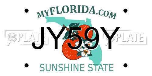 JY59Y Florida License Plate
