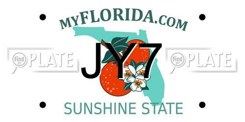 JY7 Florida License Plate