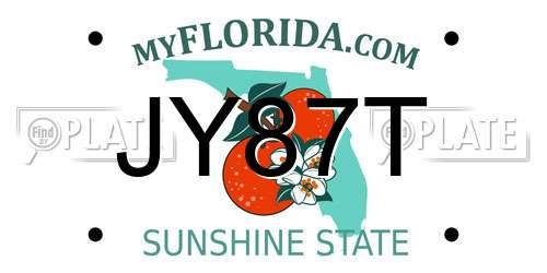 JY87T Florida License Plate