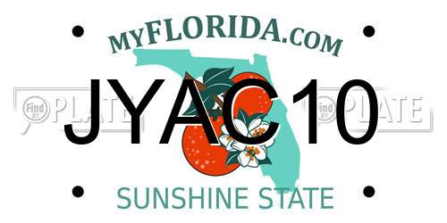 JYAC10 Florida License Plate