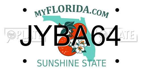 JYBA64 Florida License Plate