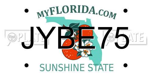 JYBE75 Florida License Plate