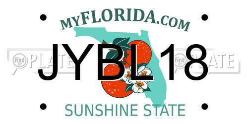 JYBL18 Florida License Plate