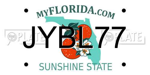 JYBL77 Florida License Plate