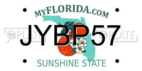 JYBP57 Florida License Plate