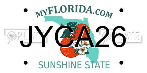JYCA26 Florida License Plate