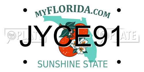 JYCE91 Florida License Plate