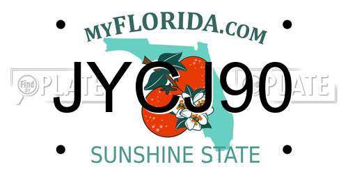 JYCJ90 Florida License Plate