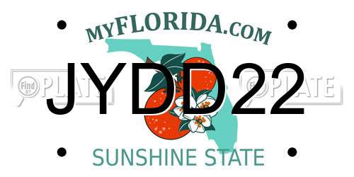 JYDD22 Florida License Plate