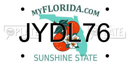 JYDL76 Florida License Plate