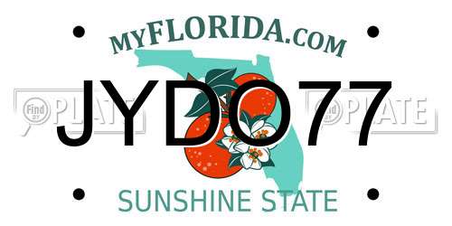 JYDO77 Florida License Plate