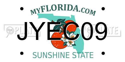 JYEC09 Florida License Plate
