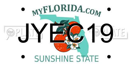 JYEC19 Florida License Plate