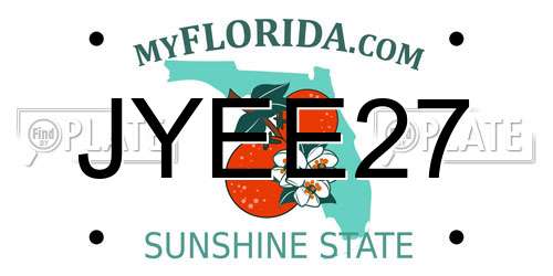 JYEE27 Florida License Plate
