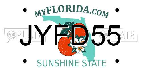 JYFD55 Florida License Plate