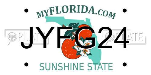 JYFG24 Florida License Plate