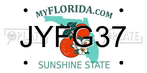 JYFG37 Florida License Plate