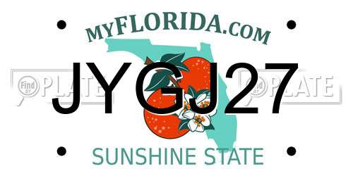 JYGJ27 Florida License Plate